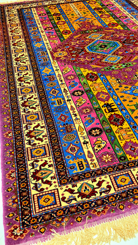 بهترین فرش قشقایی ابریشم