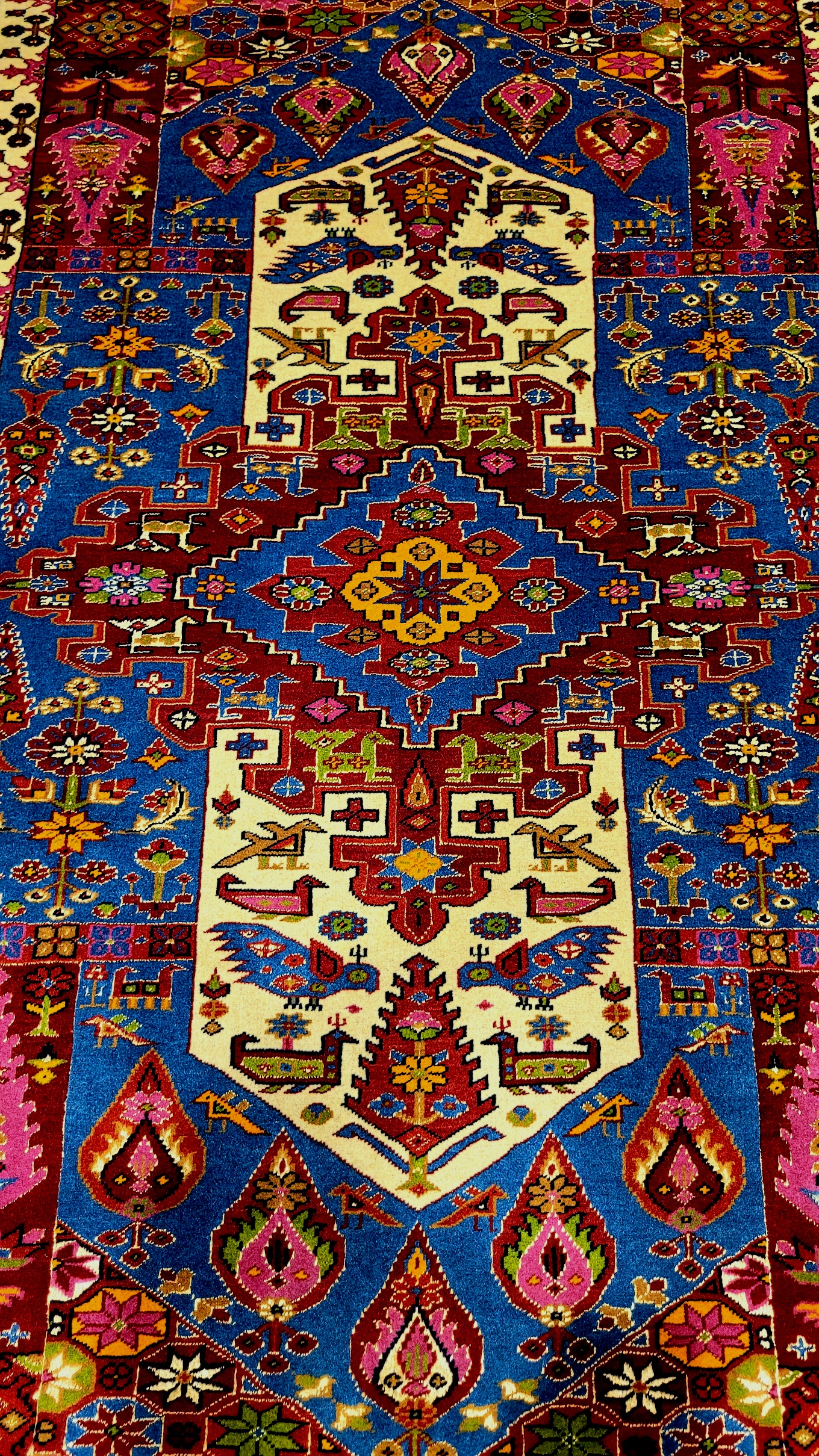 فرش گل ابریشم