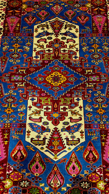 فرش گل ابریشم