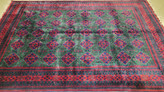 فرش دستبافت سبز و قرمز