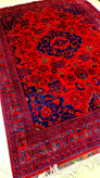 فرش دستبافت کرک 6 متری قرمز و سورمه ای200*300سانتی