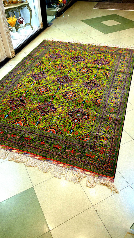 فرش دستبافت کرک مرینوس رنگ گیاهی جفت 6متری