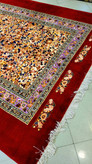 فرش دستبافت لول بافت نقشه هزار گل رنگ گیاهی کف ابریشم200*300ابعاد