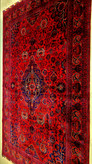 فرش دستبافت کرک مرینوس نقشه کاسه کوزه یا جام شراب رنگ گیاهی 210*320ابعاد