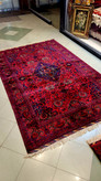 فرش دستبافت کرک مرینوس نقشه کاسه کوزه یا جام شراب رنگ گیاهی 210*320ابعاد