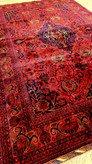 فرش دستبافت کرک مرینوس نقشه کاسه کوزه یا جام شراب رنگ گیاهی 210*320ابعاد