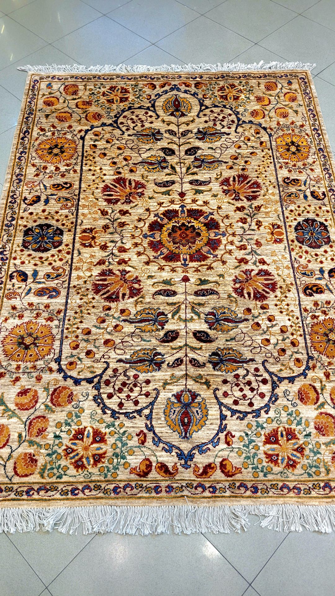 Luxury Handmade Sultanabad Rug – 3x2 m | Pomegranate Design | Natural Vegetable Dyes | Hand-Spun Wool | 35 Raj | Authentic Persian Carpet | Timeless Elegance | Premium Quality