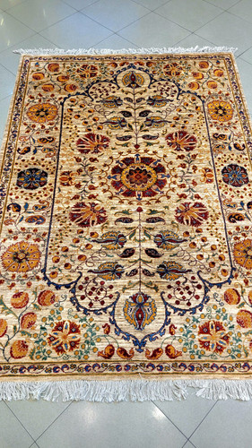 Luxury Handmade Sultanabad Rug – 3x2 m | Pomegranate Design | Natural Vegetable Dyes | Hand-Spun Wool | 35 Raj | Authentic Persian Carpet | Timeless Elegance | Premium Quality