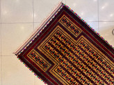 قالیچه دستباف برگ تاکی ۱۵۷×۸۸ تمام پشم با رنگ گیاهی و بافت ریز