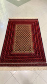 فرش دستبافت برگ تاکی تمام پشم، 45 رج اعلا، ابعاد 115×177