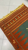 گلیم دستبافت ابعاد80*120تمام پشم رنگ گیاهی
