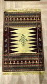 گلیم دستبافت عشایری ابعاد 80*120تمام پشم رنگ گیاهی