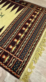 گلیم دستبافت عشایری ابعاد 80*120تمام پشم رنگ گیاهی