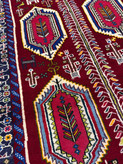 فرش دستبافت زابل نقشه قابی تمام پشم رنگ گیاهی اعلا ابعاد192*105
